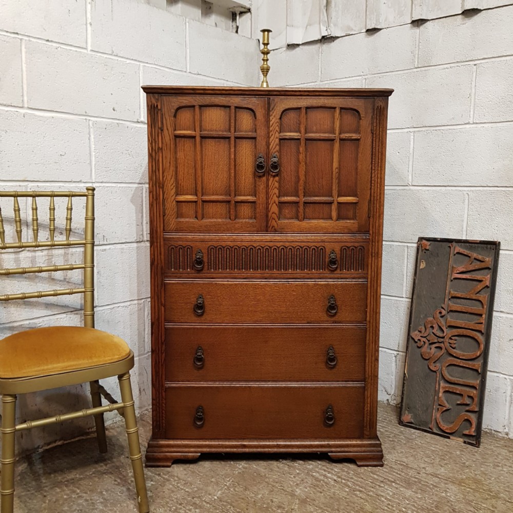 AN OAK TALLBOY C1920
