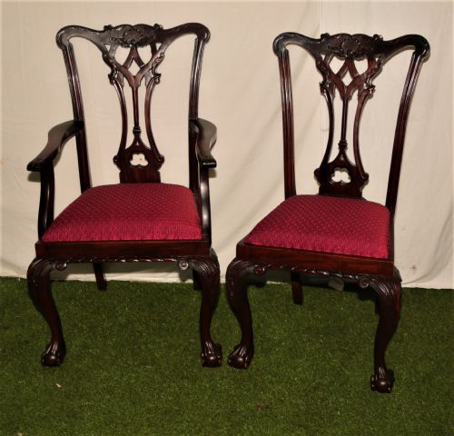 8 CHIPPENDALE STYLE CHAIRS - ADDITIONAL PHOTO 5