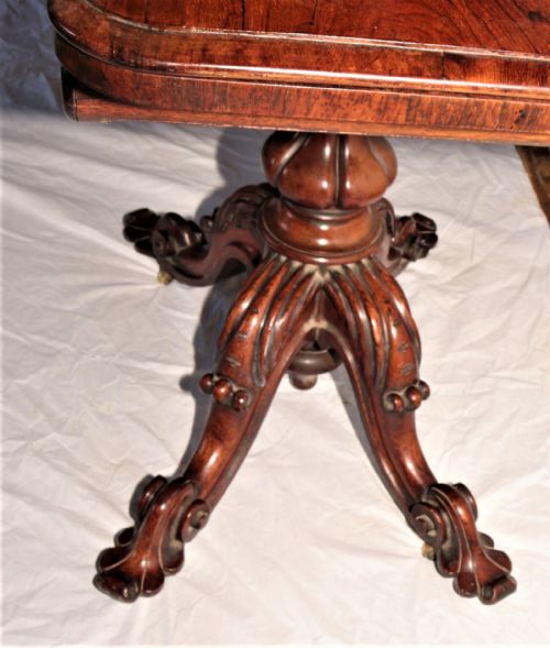 WILLIAM IV ROSEWOOD GAMES TABLE - ADDITIONAL PHOTO 7