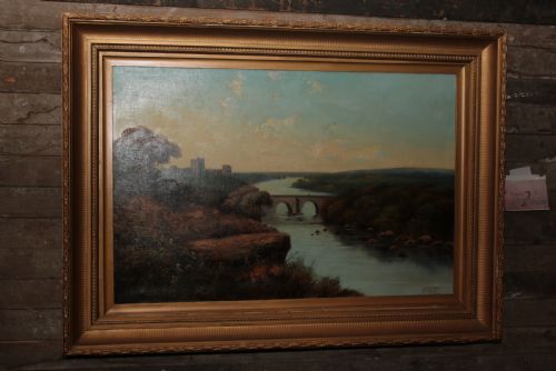 RICHMOND CASTLE OIL PAINTING T WATTS - ADDITIONAL PHOTO 4