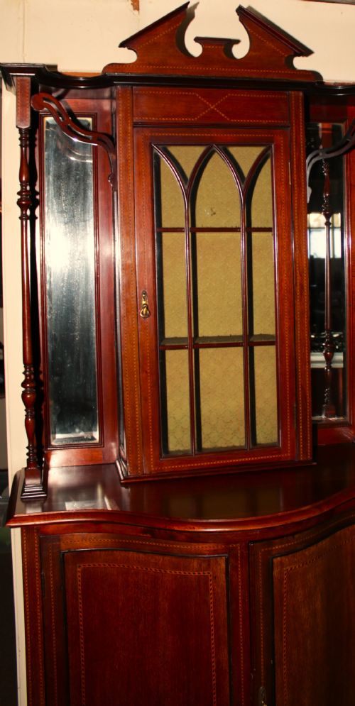 INLAID MAHOGANY DISPLAY CABINET - ADDITIONAL PHOTO 1