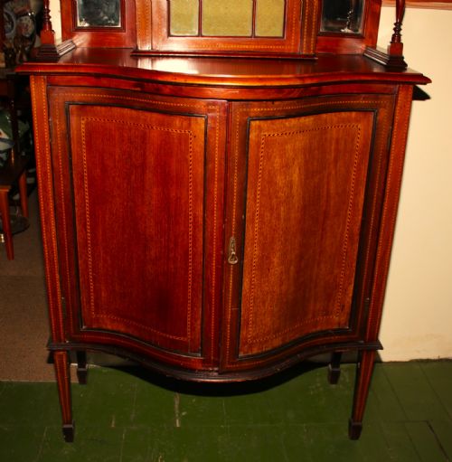 INLAID MAHOGANY DISPLAY CABINET - ADDITIONAL PHOTO 7