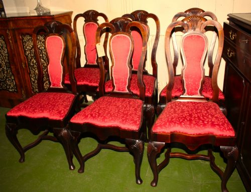 SET OF 6 HIGH QUALITY QUEEN ANN STYLE CHAIRS - ADDITIONAL PHOTO 4