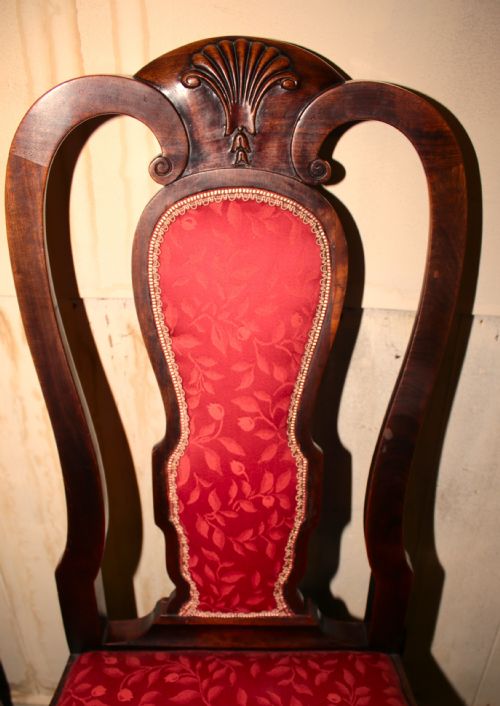 SET OF 6 HIGH QUALITY QUEEN ANN STYLE CHAIRS - ADDITIONAL PHOTO 5
