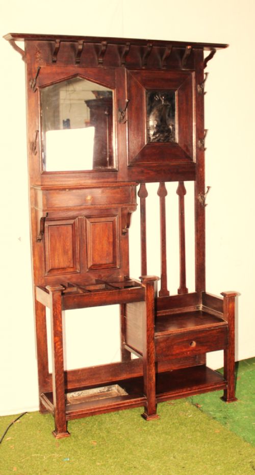 Arts and Crafts Hall Stand