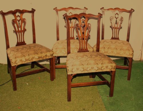 4 Chippendale Style Chairs.