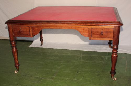 Victorian Oak Library Desk