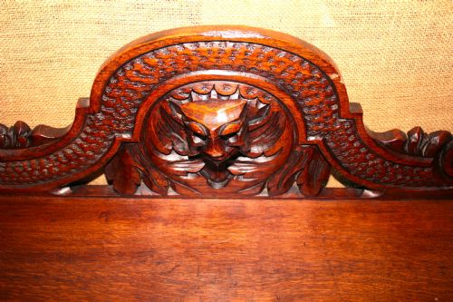 GARVED OAK SIDE TABLES - ADDITIONAL PHOTO 1
