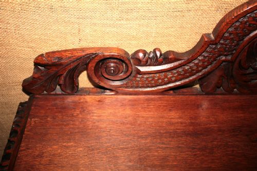 GARVED OAK SIDE TABLES - ADDITIONAL PHOTO 2