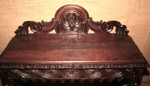 GARVED OAK SIDE TABLES - ADDITIONAL PHOTO 6
