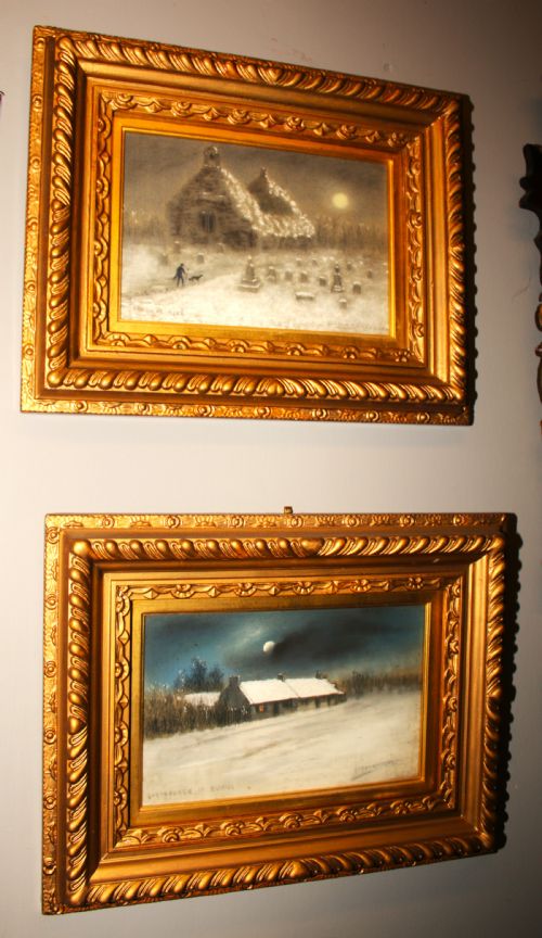 A Good Quality Pair of Water Colours, Winter Times.