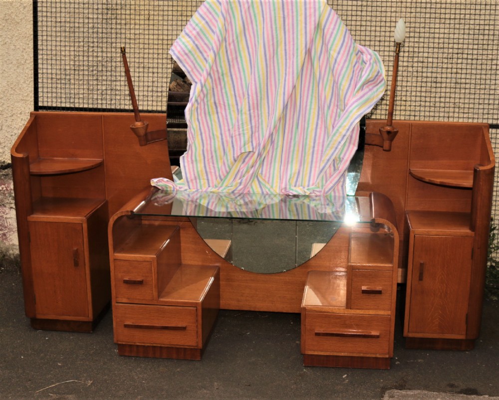 1930 deco bed and dresser. View III