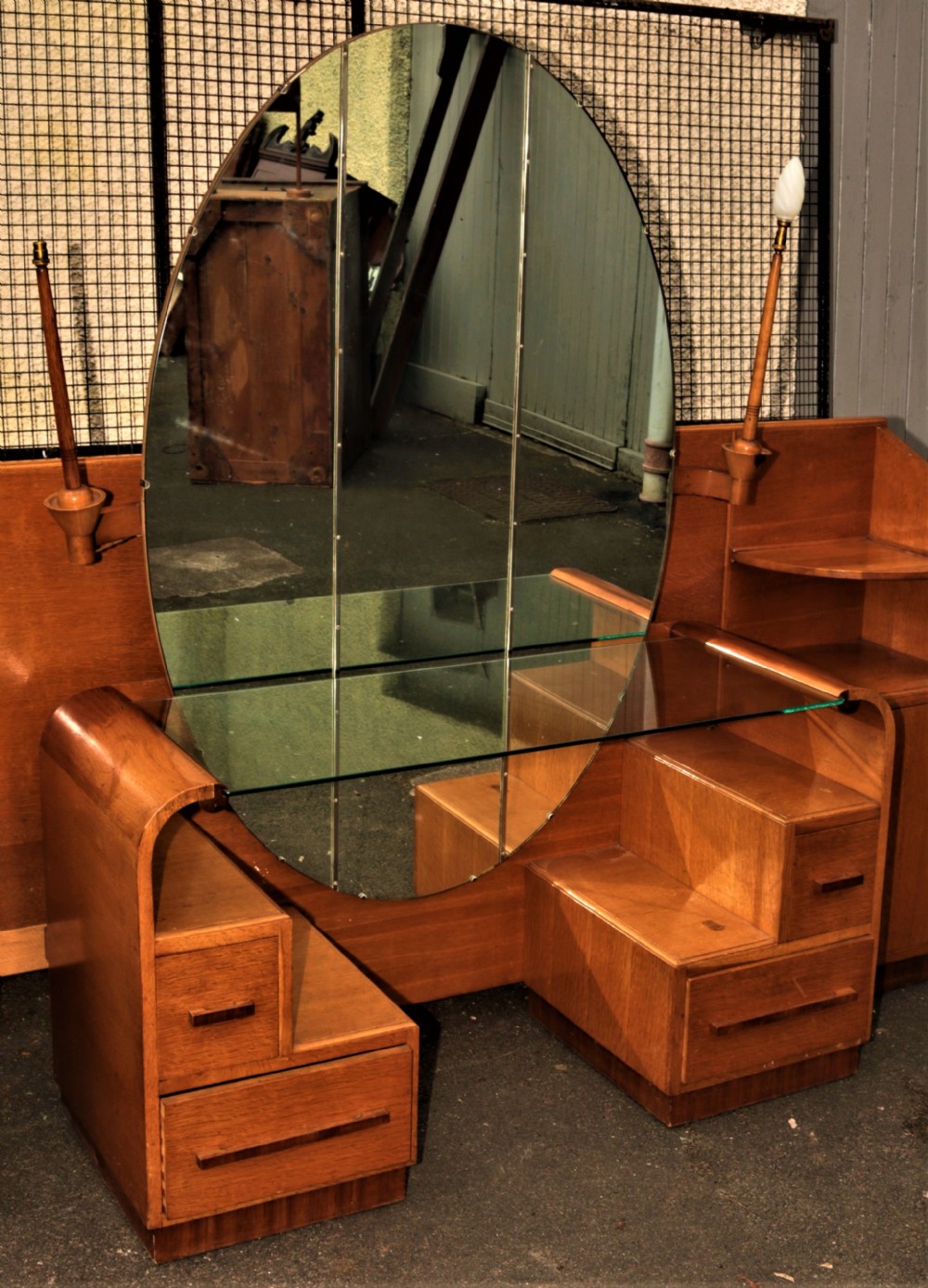 1930 deco bed and dresser.