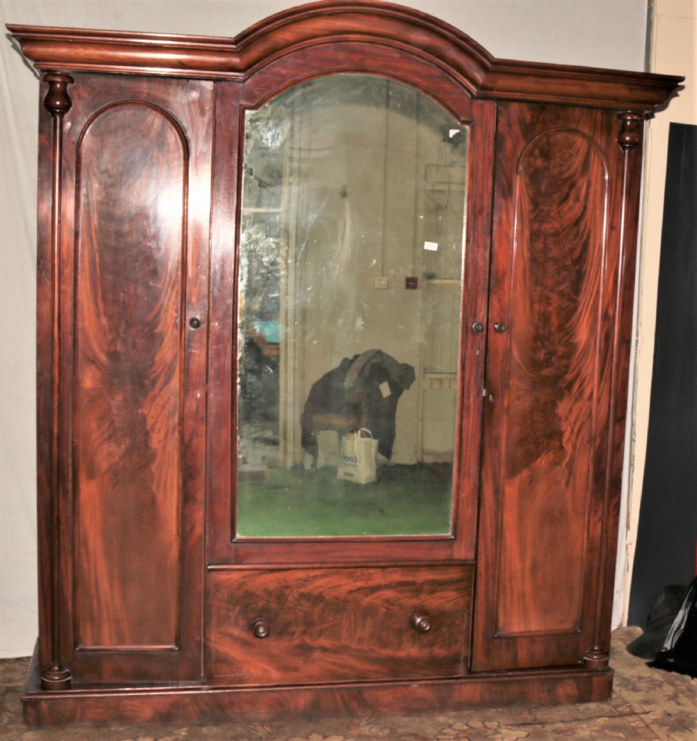 Victorian mahogany wardrobe.