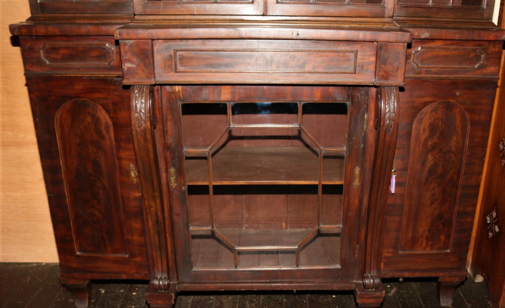 Breakfront mahogany bookcase. View XII