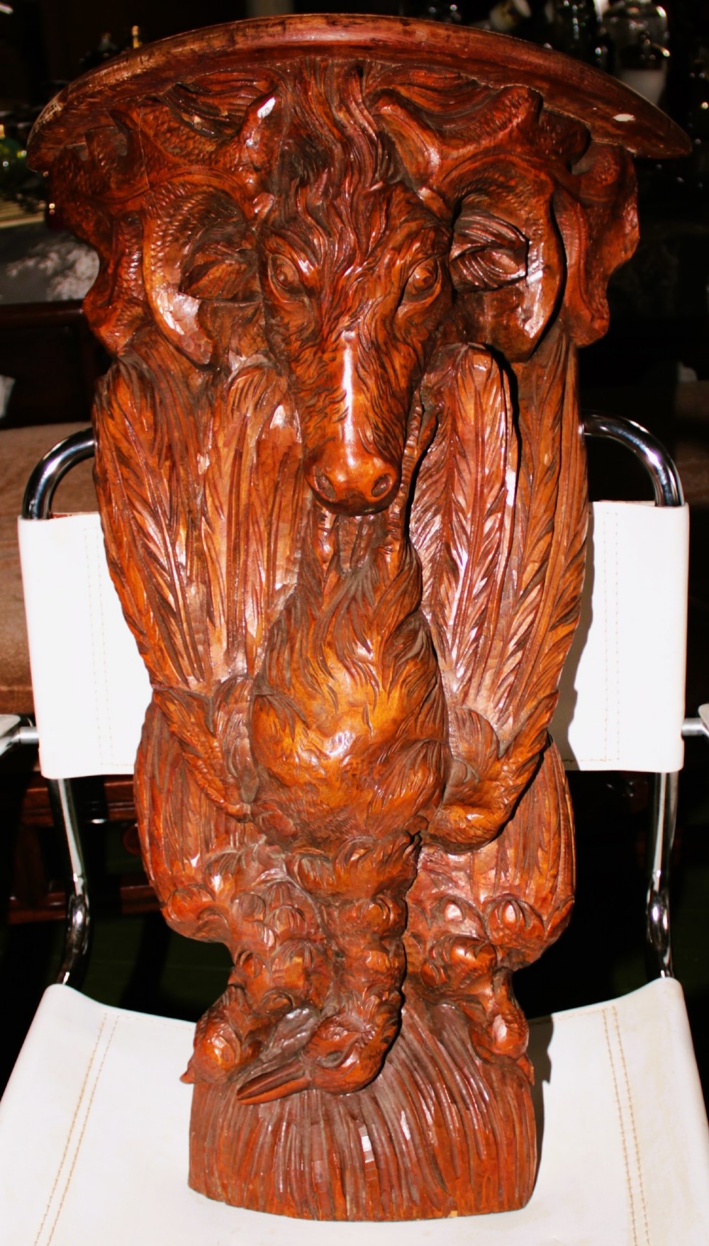 Heavy carved wall bracket