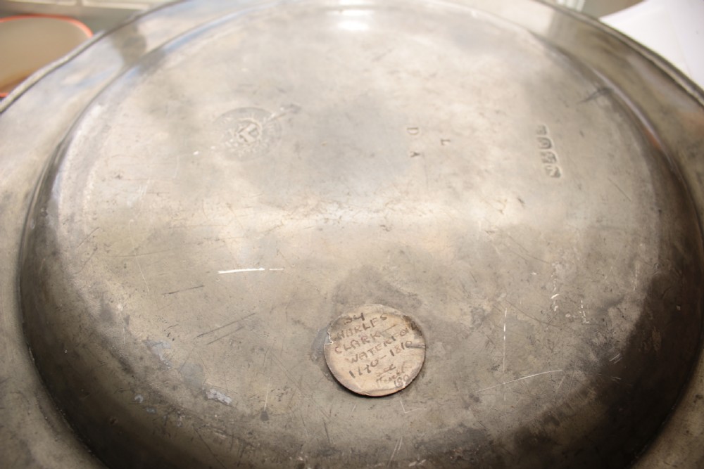Large pewter plate circa 1800. View IV