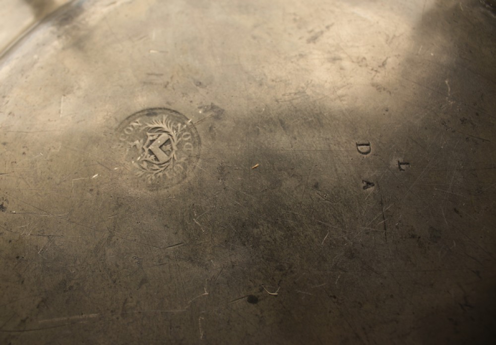 Large pewter plate circa 1800. View VI