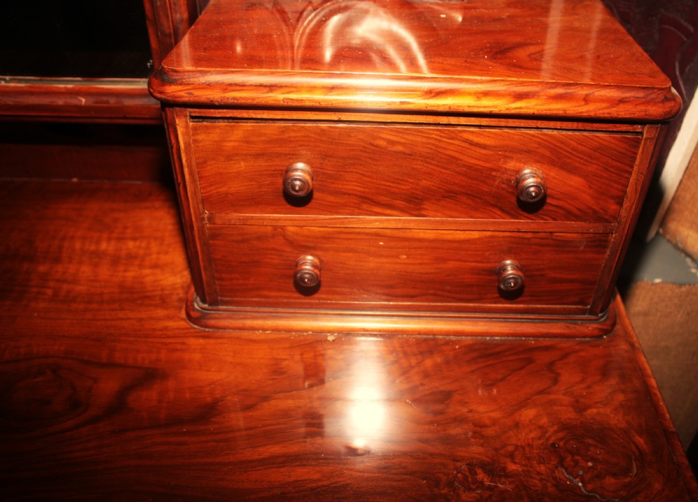 Victorian walnut and mahogany dressing chest/table. View VII