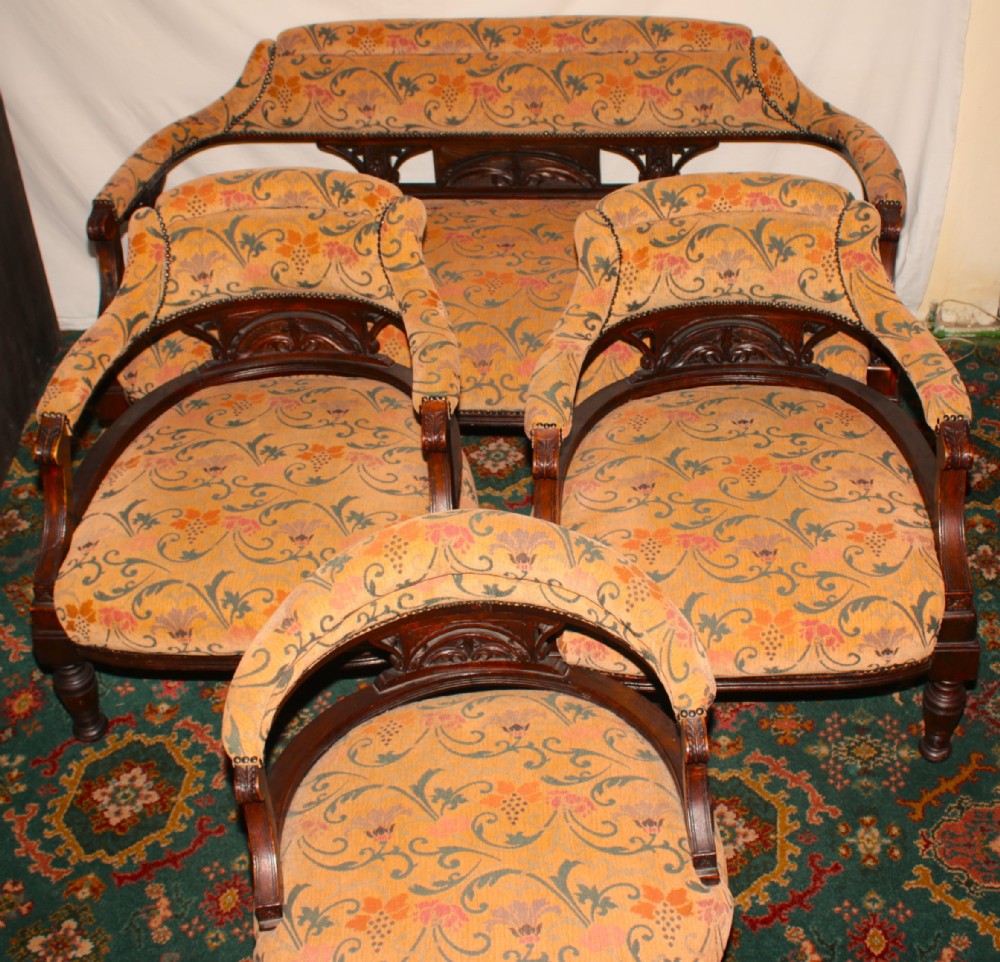 Victorian parlour suite 5pc.