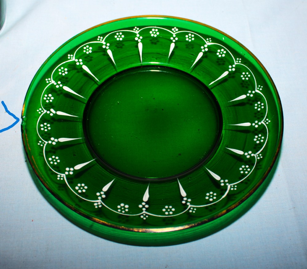 Victorian glass biscuit barrel. View VI