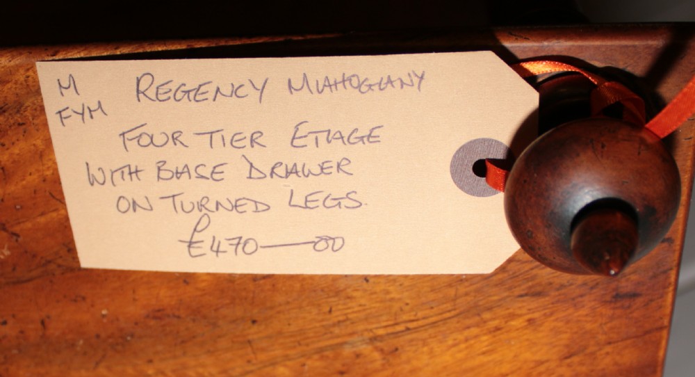Regenct mahogany whatnot. View VI