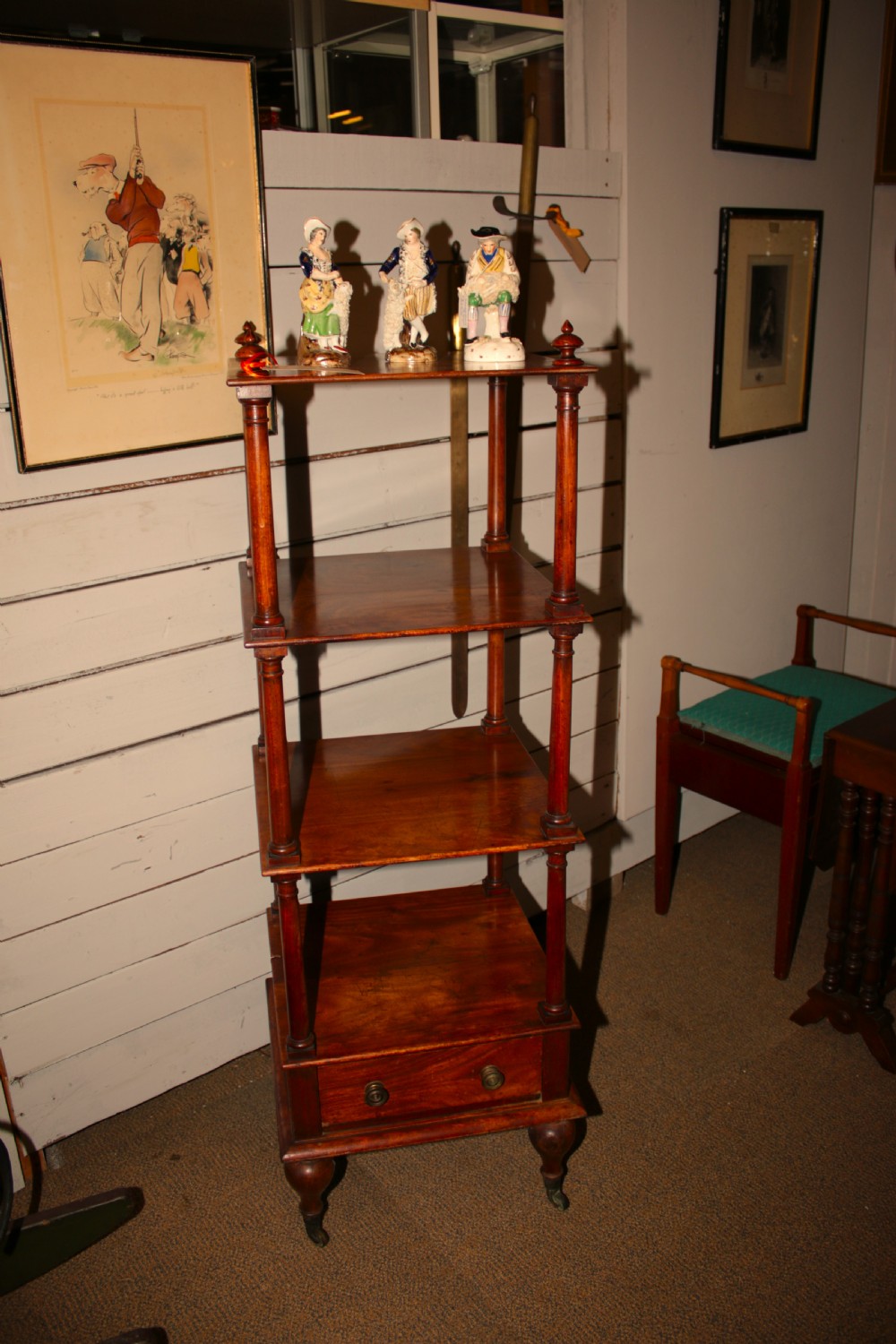 Regenct mahogany whatnot. View VIII