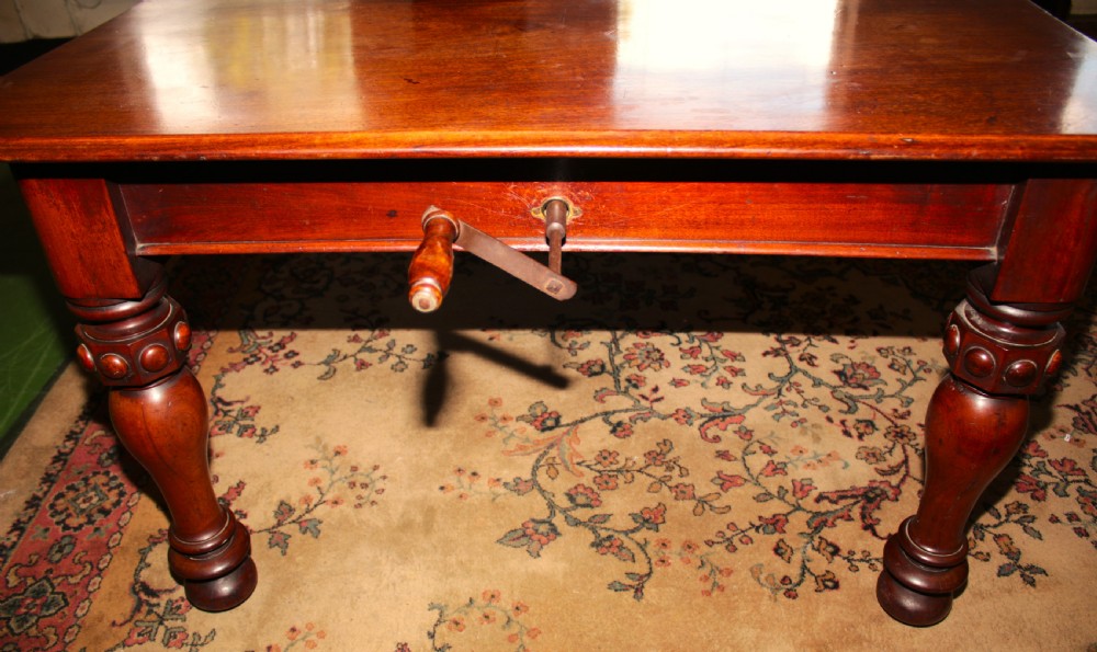 Victorian mahogany dining table. View IV