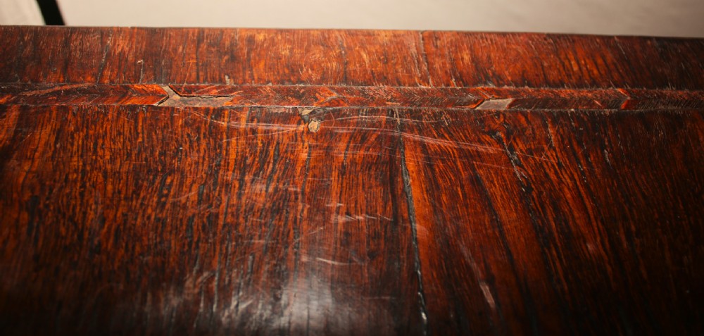 A rare period walnut dresser base. View III