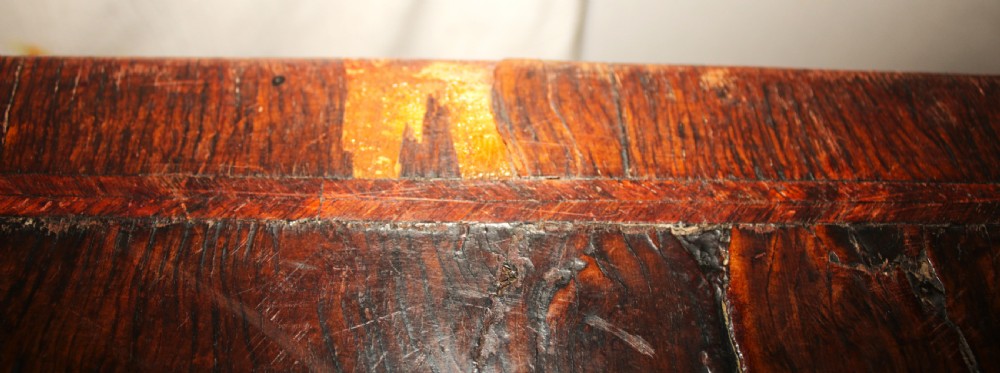 A rare period walnut dresser base. View IV