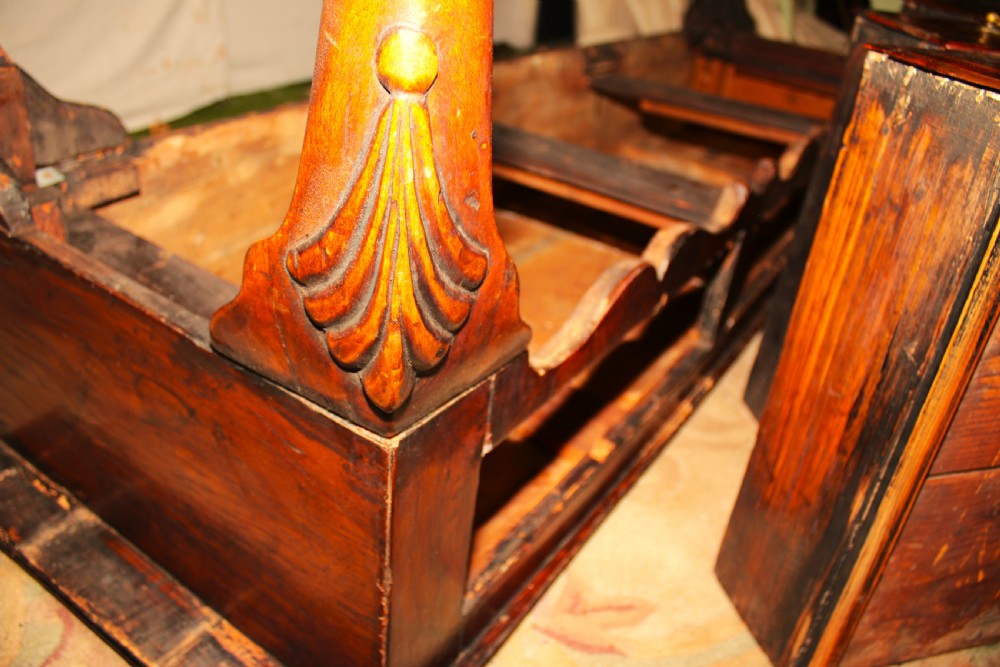 A rare period walnut dresser base. View XV