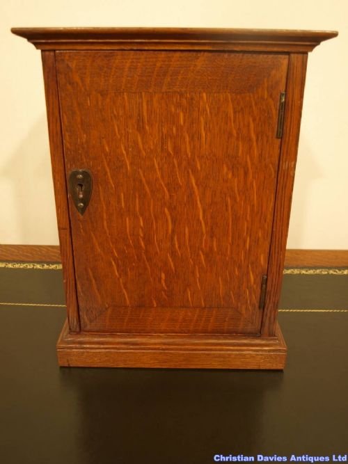 A Wonderful Arts and Crafts Oak Stationery Cabinet by Arthur Simpson