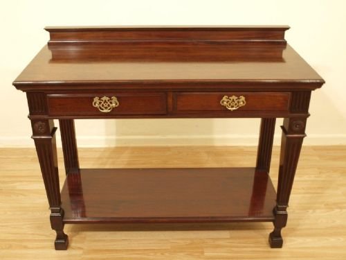 A Mahogany Late Victorian Two Drawer Side Table