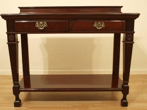 fig 1. A Mahogany Late Victorian Two Drawer Side Table