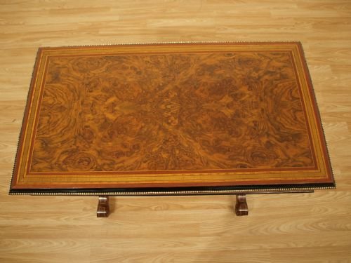 fig 1. A Stunning Quality Burr Walnut Victorian Fold Over Card Table By Gillows Of Lancaster