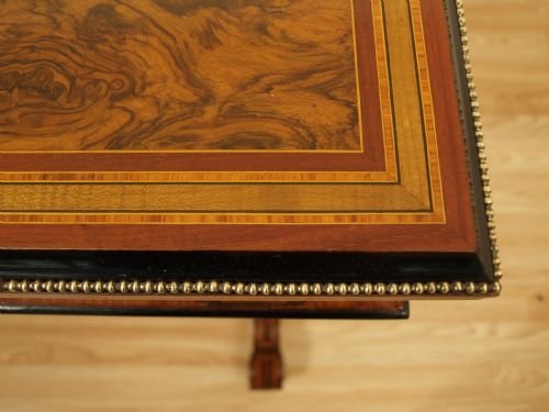 fig 2. A Stunning Quality Burr Walnut Victorian Fold Over Card Table By Gillows Of Lancaster