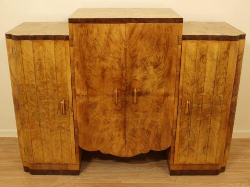 fig 1. A Stunning Walnut Art Deco Period Dining Room Suite