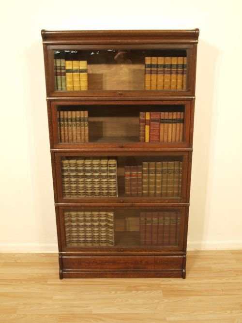 A Globe Wernicke Oak Stacking Bookcase