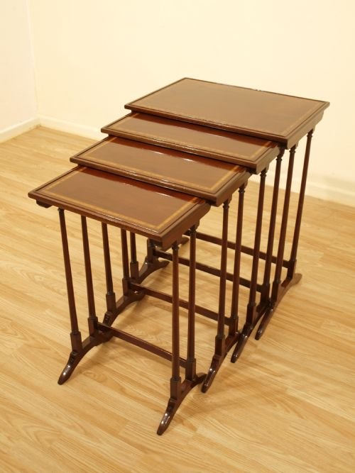A Beautiful Mahogany Edwardian Quartetto of Tables