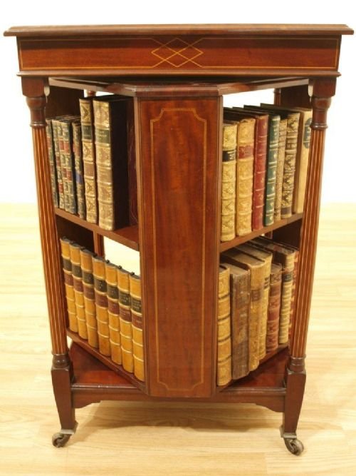 An Edwardian Period Mahogany Revolving Bookcase/table