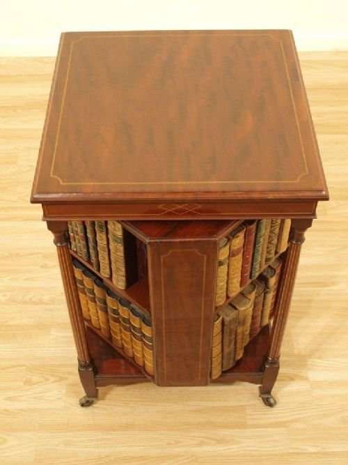 fig 1. An Edwardian Period Mahogany Revolving Bookcase/Table