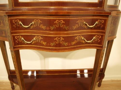 fig 2. A Stunning Victorian Period Mahogany Inlaid Display Cabinet By Edwards & Roberts
