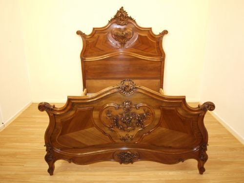 A Stunning Quality Walnut French Double Bed