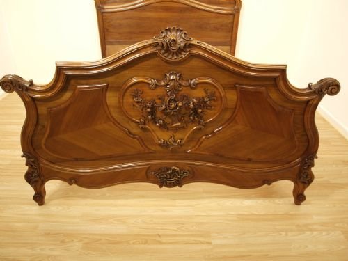 fig 1. A Stunning Quality Walnut French Double Bed