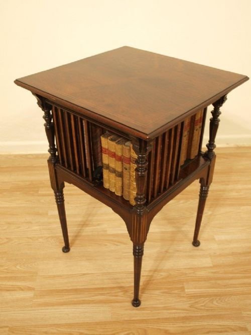 A Beautiful Rosewood Victorian Inlaid Book Table