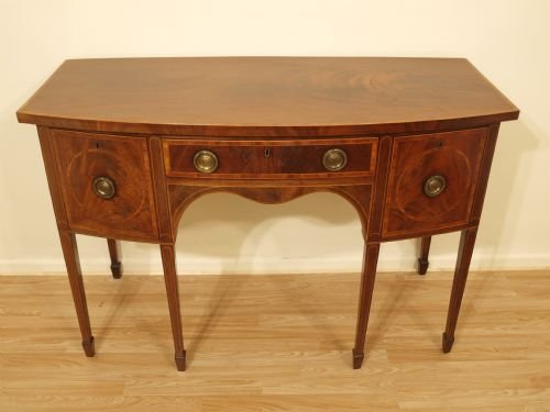 fig 1. A Mahogany George III Period Sheraton Bow Front Sideboard