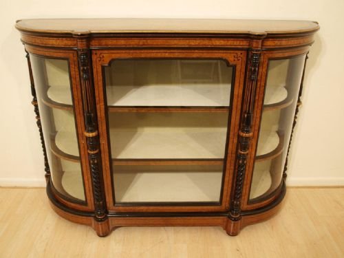 An Ebony & Amboyna Victorian Period Credenza