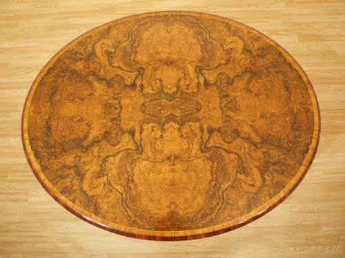 fig 1. A Superb Burr Walnut Centre Table By Gillows Of Lancaster