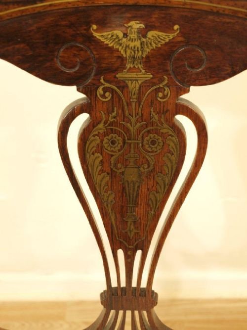 fig 1. A Rosewood Late Victorian Inlaid Am Chair By Gillows Of Lancaster