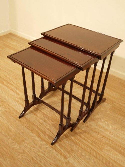 A Mahogany Edwardian Period Nest of Tables